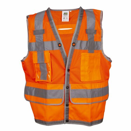 CORDOVA COR-BRITE Heavy-Duty Surveyor Vests, Orange, 3XL VS2953XL